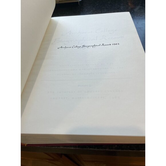 Amherst College Biographical Records 1963 Graduates & Non-Graduates 1822-1962 - Picture 3 of 6